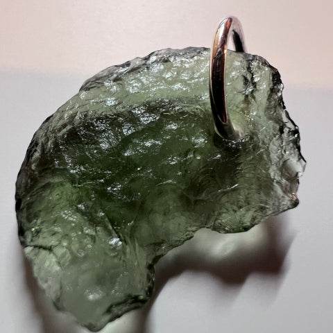 1.31g Natural Moldavite Sterling Silver Pendant