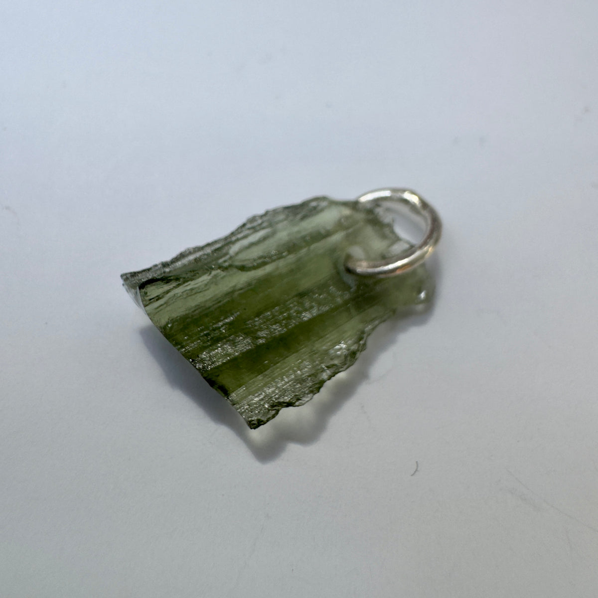 Sterling Silver Moldavite Pendant | 0.7g | Chlum