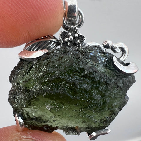 6.07g Moldavite Silver pendant