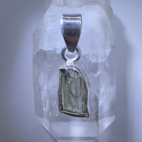 Sterling Silver Moldavite Pendant | 1.40g | Chlum