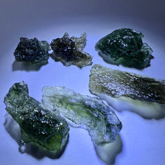 7.45g Total Weight Moldavite Wholesale Lots (6 pcs)