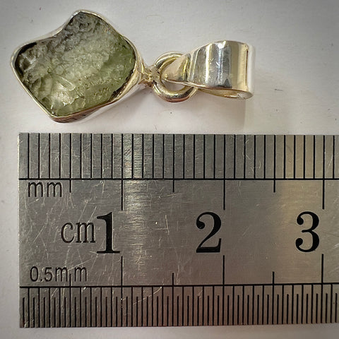 Sterling Silver Moldavite Pendant | 1.51g | Chlum