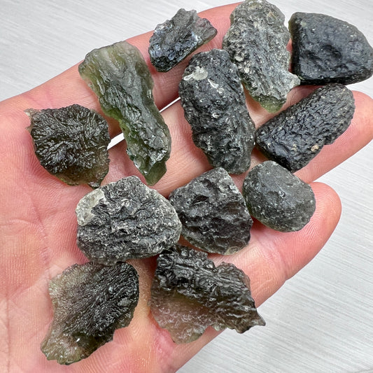 54.78g Moldavite Wholesale Lot - 12pcs.