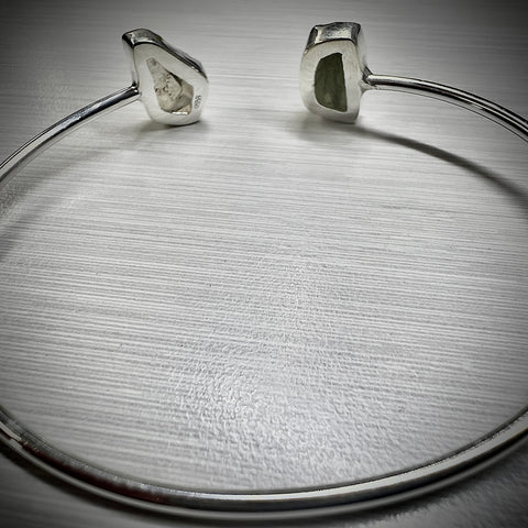 Sterling Silver Moldavite & LDG Bracelet | 1.02g | Chlum