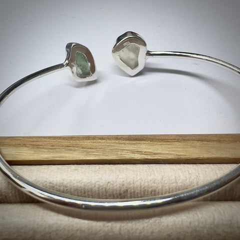 Sterling Silver Moldavite & LDG Bracelet | 0.6g | Chlum