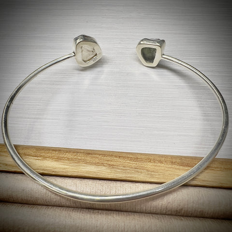 Sterling Silver Moldavite & LDG Bracelet | 0.8g | Chlum