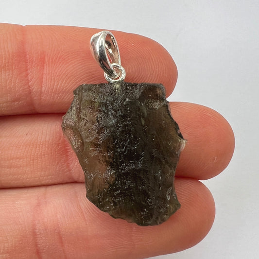 2.45g Moldavite Silver Pendant