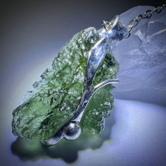 2g Soft Soldered Pewter Moldavite Pendant