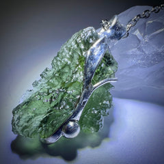 2g Soft Soldered Pewter Moldavite Pendant