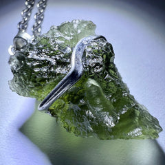 2g Soft Soldered Pewter Moldavite Pendant- Nesmen Silazka