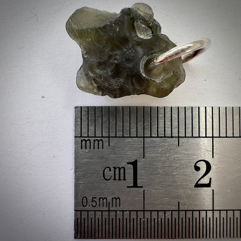 Silver Moldavite Pendant | 1.54g | Chlum