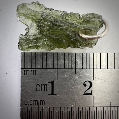 Silver Moldavite Pendant | 1.32g | Chlum