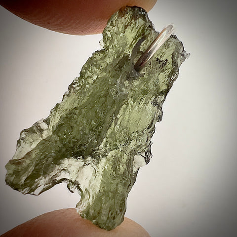 Silver Moldavite Pendant | 1.32g | Chlum