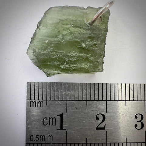 Silver Moldavite Pendant | 2.15g | Chlum