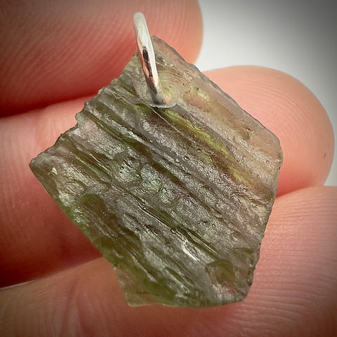 Silver Moldavite Pendant | 2.15g | Chlum