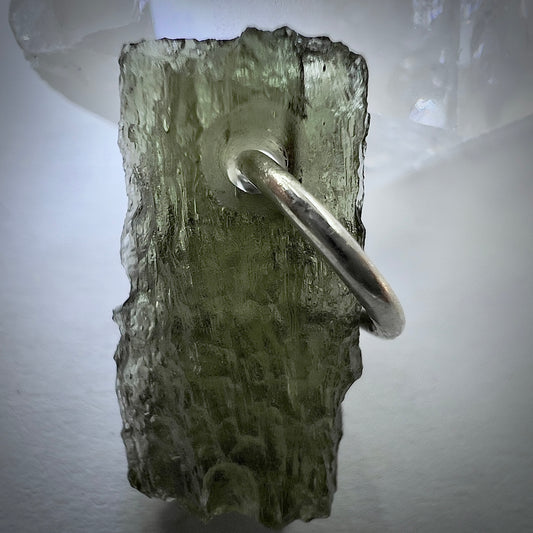 Silver Moldavite Pendant | 1.13g | Chlum