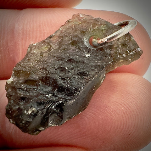 Silver Moldavite Pendant | 2g | Chlum