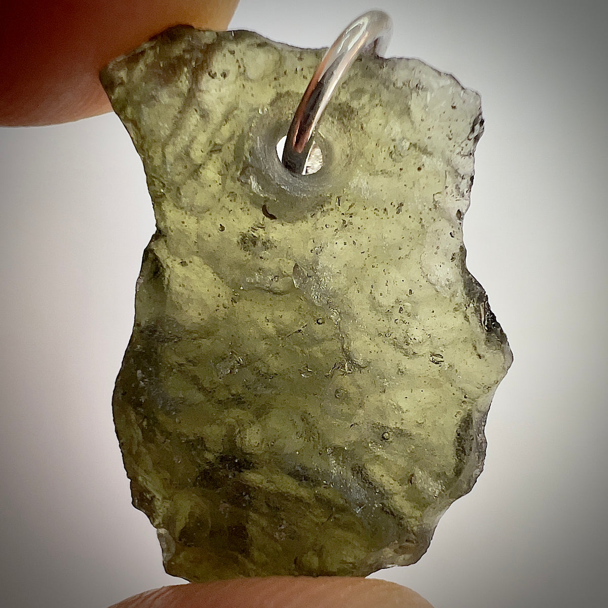 Silver Moldavite Pendant | 2g | Chlum