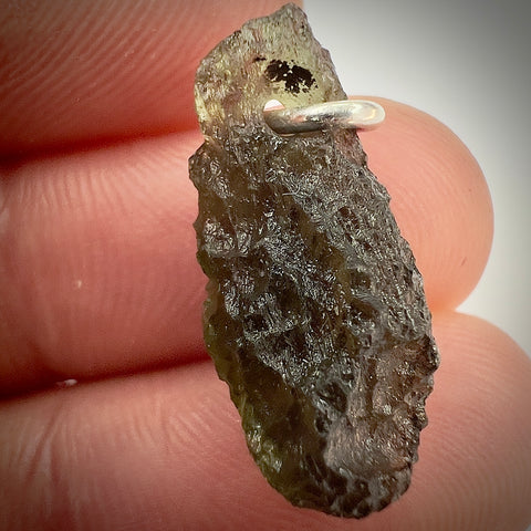 Silver Moldavite Pendant | 1.96g | Chlum