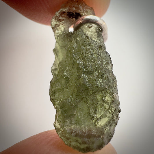 Silver Moldavite Pendant | 1.96g | Chlum