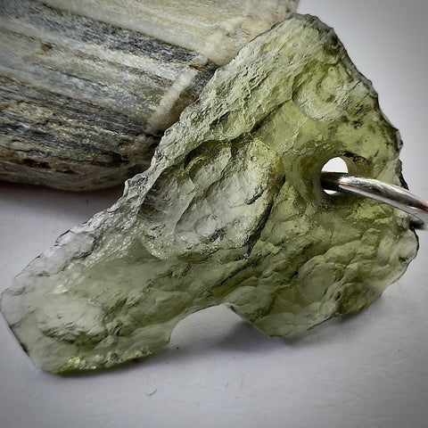 Silver Moldavite Pendant | 0.89g | Chlum