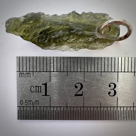 Silver Moldavite Pendant | 1.96g | Chlum