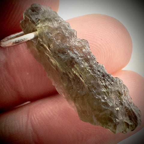 Silver Moldavite Pendant | 1.96g | Chlum