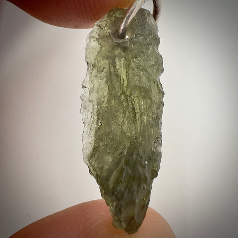 Silver Moldavite Pendant | 1.96g | Chlum
