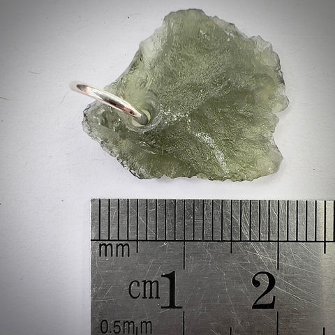 Silver Moldavite Pendant | 1.64g | Chlum