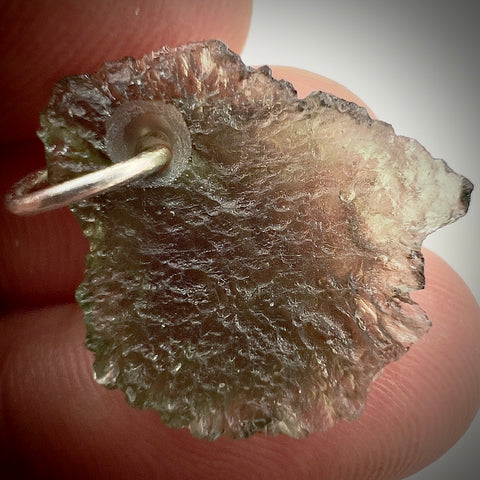 Silver Moldavite Pendant | 1.64g | Chlum