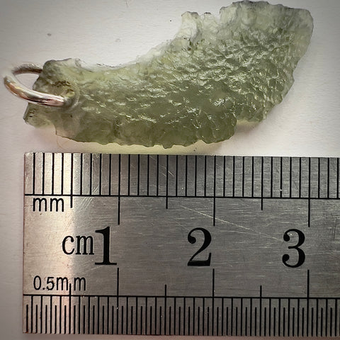 Silver Moldavite Pendant | 1.39g | Chlum