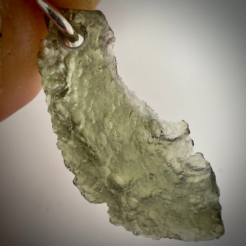 Silver Moldavite Pendant | 1.39g | Chlum