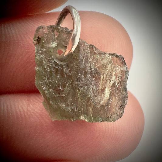 Silver Moldavite Pendant | 0.96g | Chlum