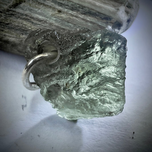 Silver Moldavite Pendant | 0.96g | Chlum