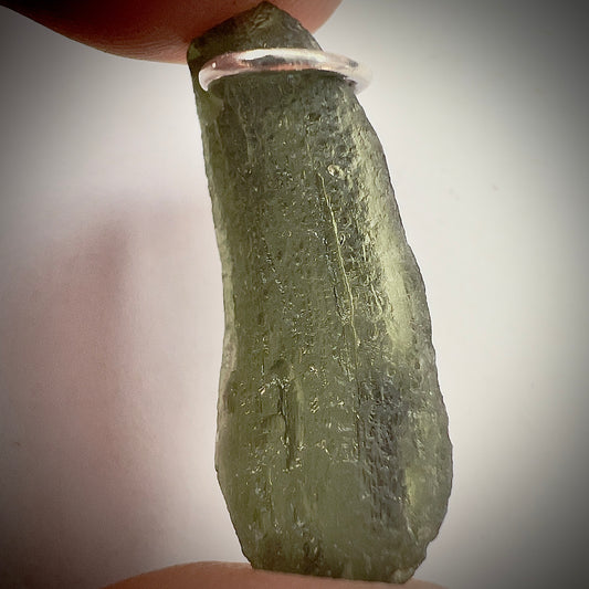 Silver Moldavite Pendant | 2.7g | Chlum