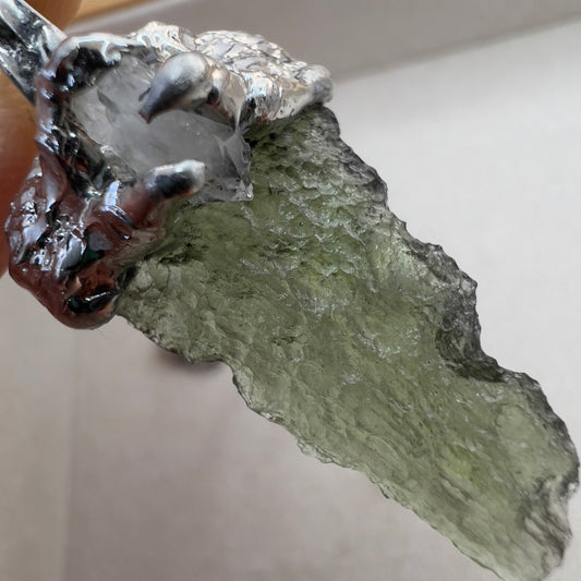 2.2g Moldavite & Herkimer Necklace - Chlum