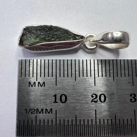 Sterling Silver Moldavite Pendant | 1.81g | Chlum