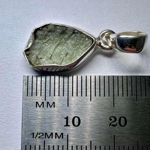 Sterling Silver Moldavite Pendant | 1.65g | Chlum