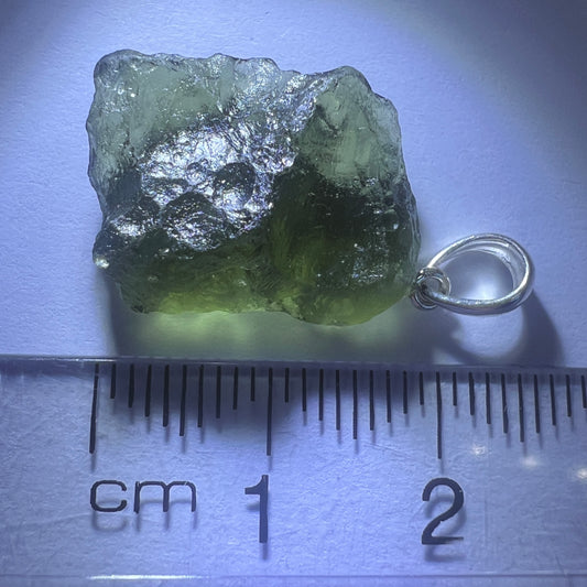 2.84g Moldavite Silver Pendant