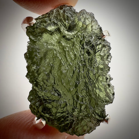 Sterling Silver Moldavite Pendant | 5.42g | Chlum