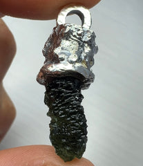 Moldavite Silver Pendant, 4.21g.