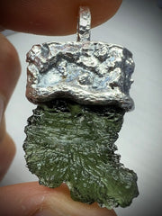 Moldavite Silver Pendant, 4.21g.