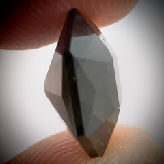 Exquisite faceted Moldavite "Emerald Cut"