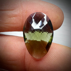 Faceted Moldavite Teardrop 9.45ct.