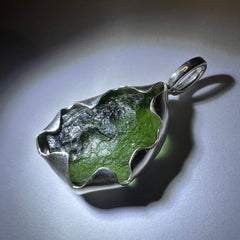 2.33g Moldavite/Silver pendant