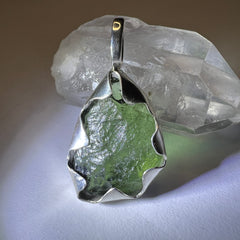 2.33g Moldavite/Silver pendant