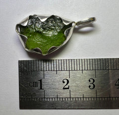 2.33g Moldavite/Silver pendant