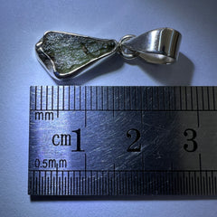 1.52g Bezel Set Moldavite/Silver Pendant