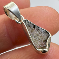 1.52g Bezel Set Moldavite/Silver Pendant