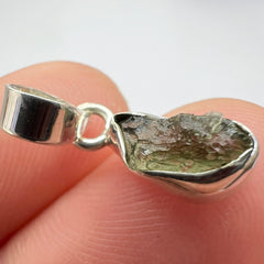 1.17g Bezel Set Moldavite/Silver Pendant